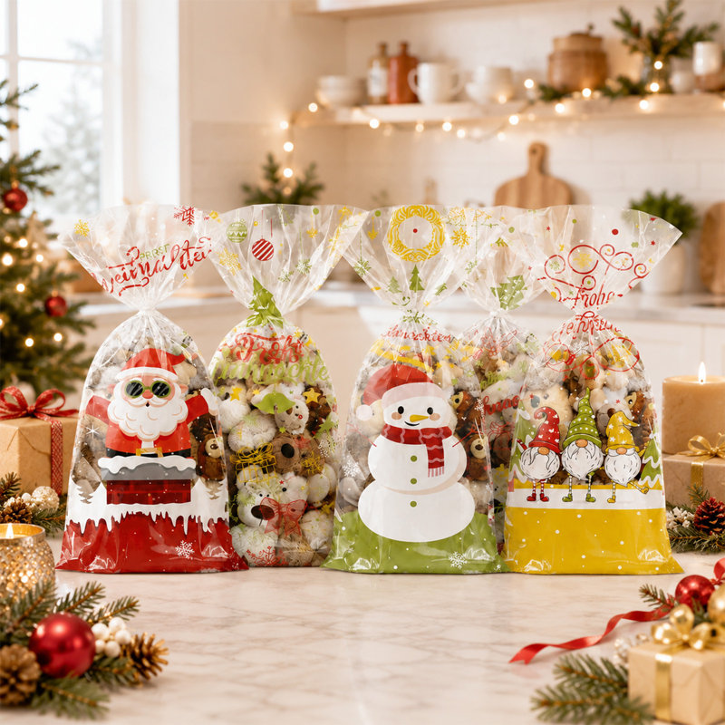 Décorations de Noël, Père Noël, sac de bonbons, sac-cadeau, sac d'emballage