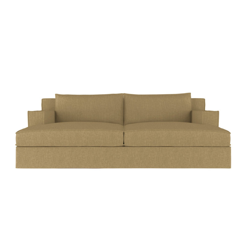 Mulberry Square Track-Arm Daybed with Flange Seam, Weathered, Distressed Leather Silver Streak