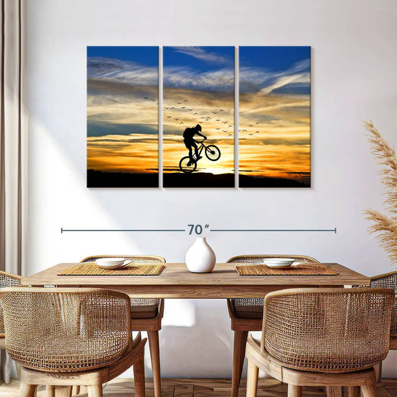 Bicycle Stunt Silhouette, 36" H x 57" W