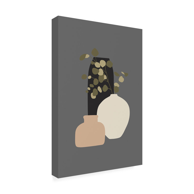 Art sur toile «Bachelor Incado Three Vases III», H 19 po x l 12 po