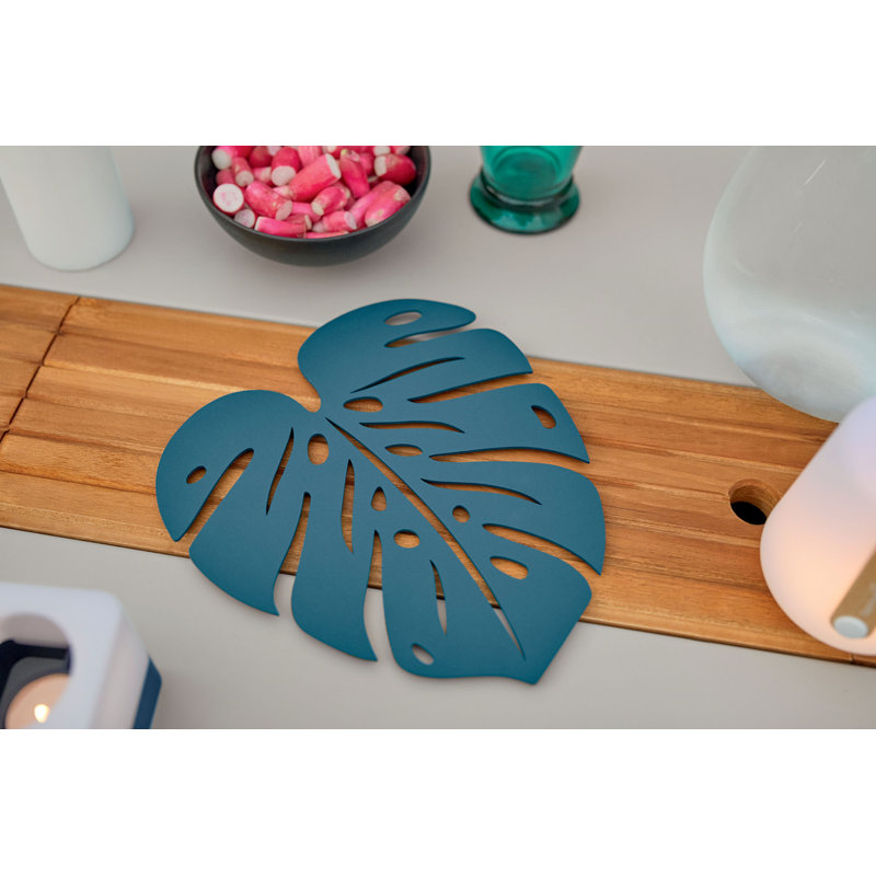 Monstera Trivet, Acapulco Blue