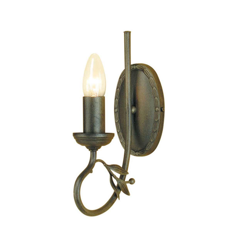 Ballyrashane Candle Wall Light, Black/Gold