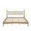Base de lit en bois avec tête de lit en forme de gourde, lit plateforme avec support en lattes de bois-75044926