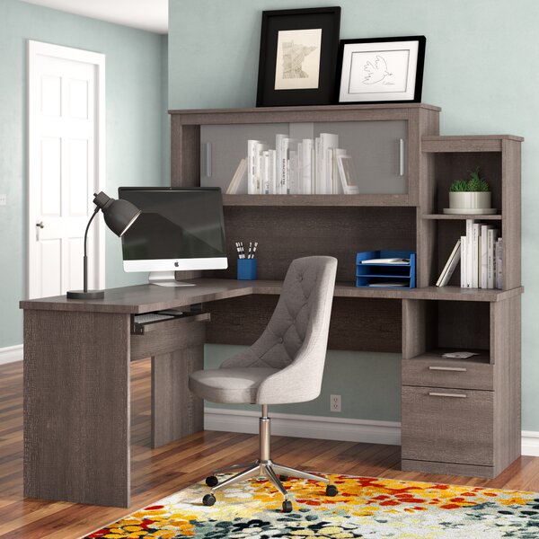 Red Barrel Studio® Avery L-Shaped Executive Desk & Reviews | Wayfair