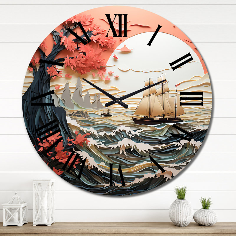 Druzy - Horloge murale japonaise, Très grand