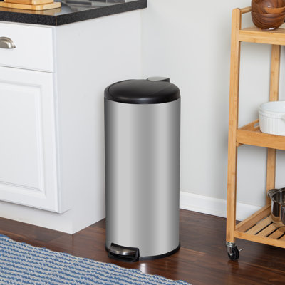 Nitya Steel Step On Kitchen Trash Can - 7.9 Gallons