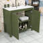Meuble-lavabo en bois avec lavabo en céramique et poignées dissimulées-619768958