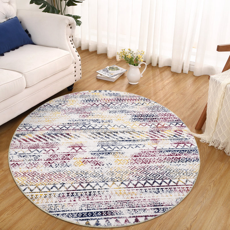 Tapis Karelis avec envers antidérapant, Rond 4 pi