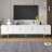 Modern TV Stand With Metal Legs And Gold Handles For Tvs Up To 80 Inches, Media Console Table With Cabinets And Adjustable Shelves, Luxury TV Cabinet With Geometric Lines For Living Room-1581860850