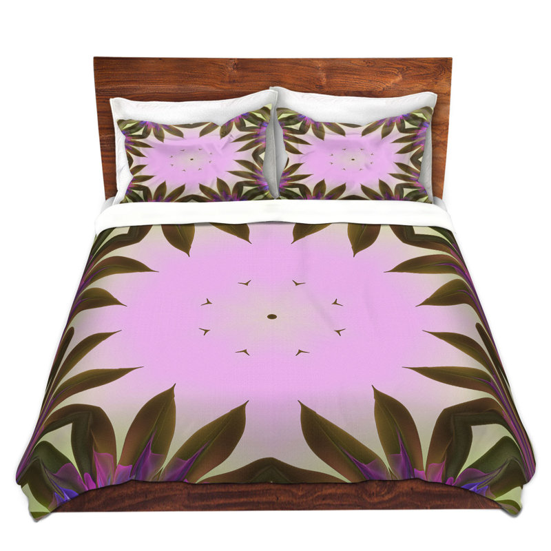 Ensembles de housse de couette très grand DiaNoche en microfibre par Pam Amos - Floral Bliss Pinks 2