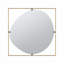 Miroir coquelicot 32 po x 32 po, décoration murale pour hall d'entrée