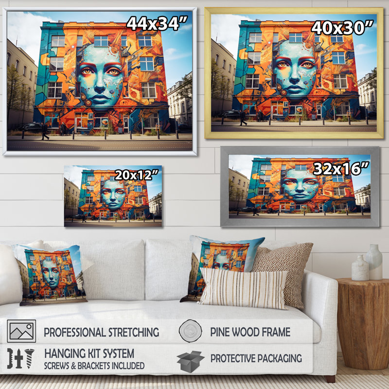 Maryon, Allemagne, rue de Berlin II - reproduction, H 34 po x l 44 po, Toile tendue