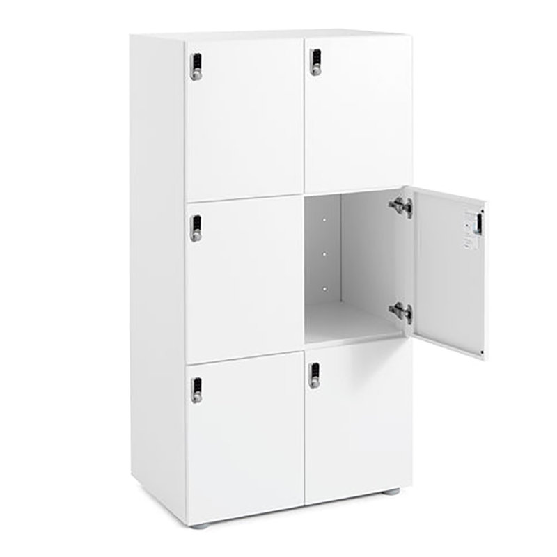Casier 6 portes Stash, Blanc