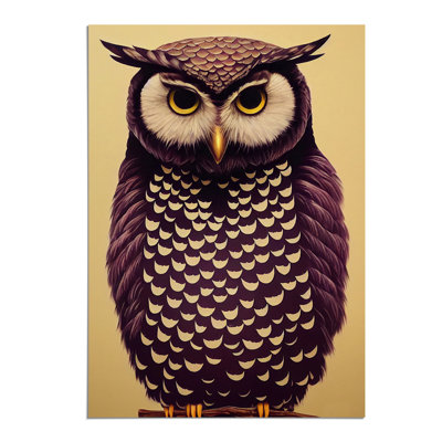 Perched Owl - Wall Art