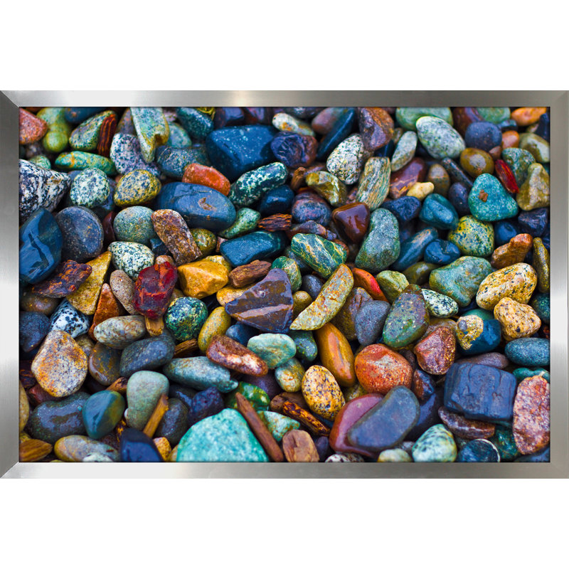 Water Stones Coastal Framed Photographic Print in Plexiglass