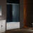 Frameless Single Sliding Shower Doors, 56-60" W X 62" H With 5/16" Clear Tempered Glass And Explosion-Proof Film-102630227