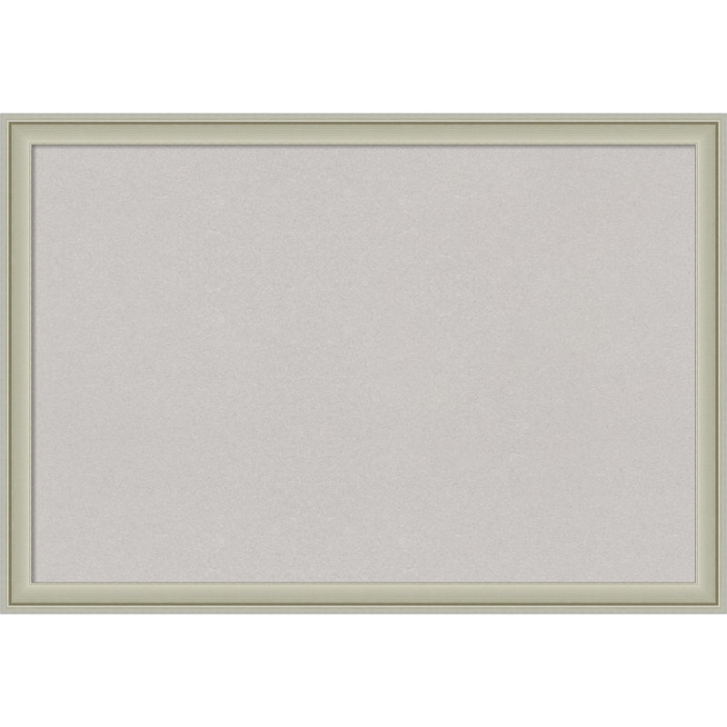 Petit tableau d'affichage mural en liège mural, 18 po x 26 po, Argent