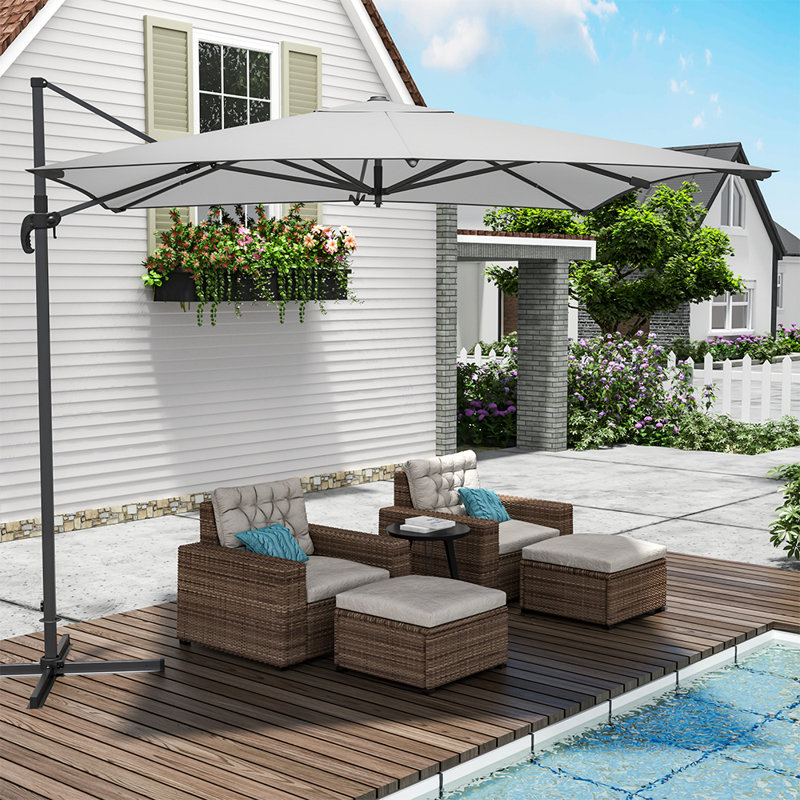 300cm Balcony Parasol, Grey