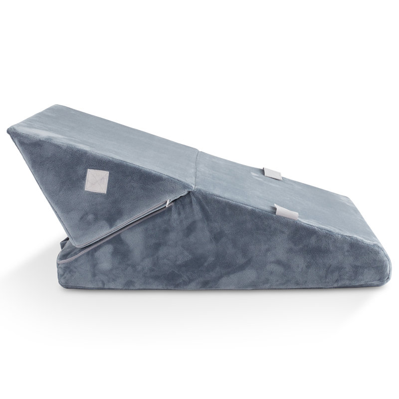 Adjustable Gray Memory Foam Bed Wedge Pillow