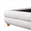 Structure de lit tapissier de luxe très grand Boucle avec tête de lit courbée épaisse en bois massif blanc doux