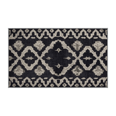 Machine Washable Purple Area Rug