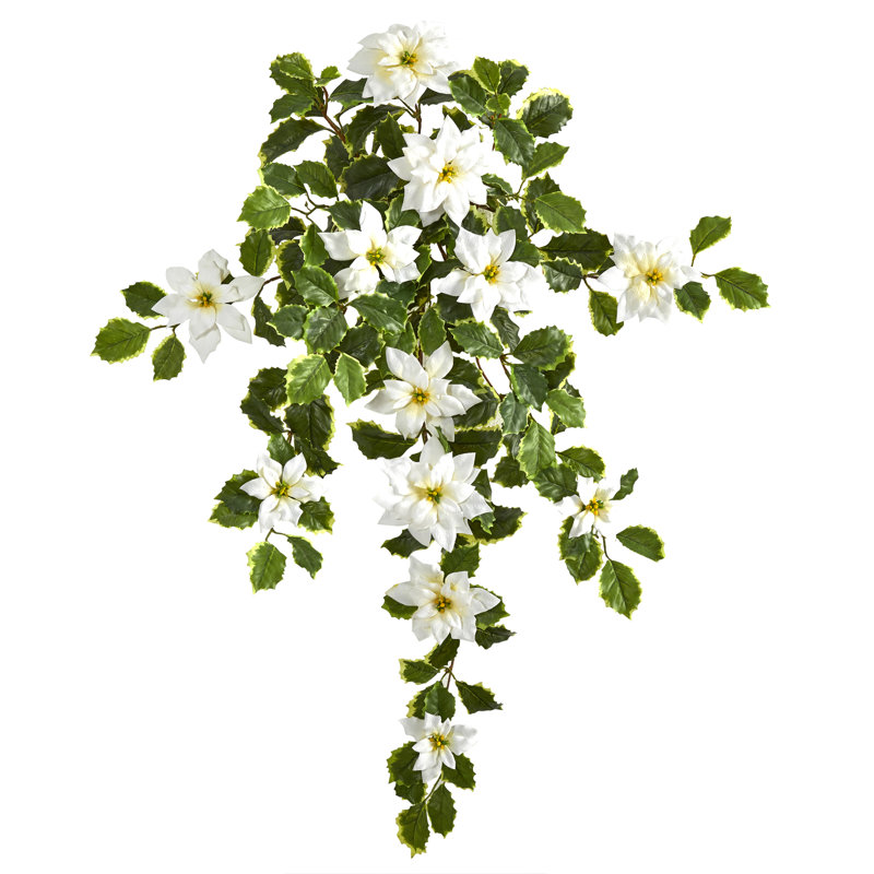 Panier de rangement poinsettia, Blanc