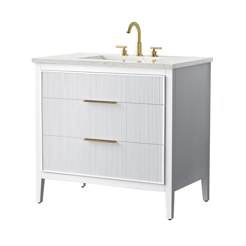 Emma 36" W Single Vanity, White