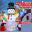 Bonhomme de neige gonflable de Noël 8 pi et deux pingouins avec musique et DEL rotatives GOOSH