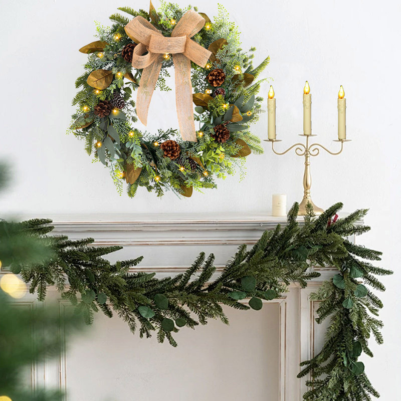 Décoration de Noël guirlande de Noël en lin