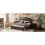 Structure de lit plateforme en bois, lit plateforme de style rétro avec support en lattes de bois-953662894-953662867