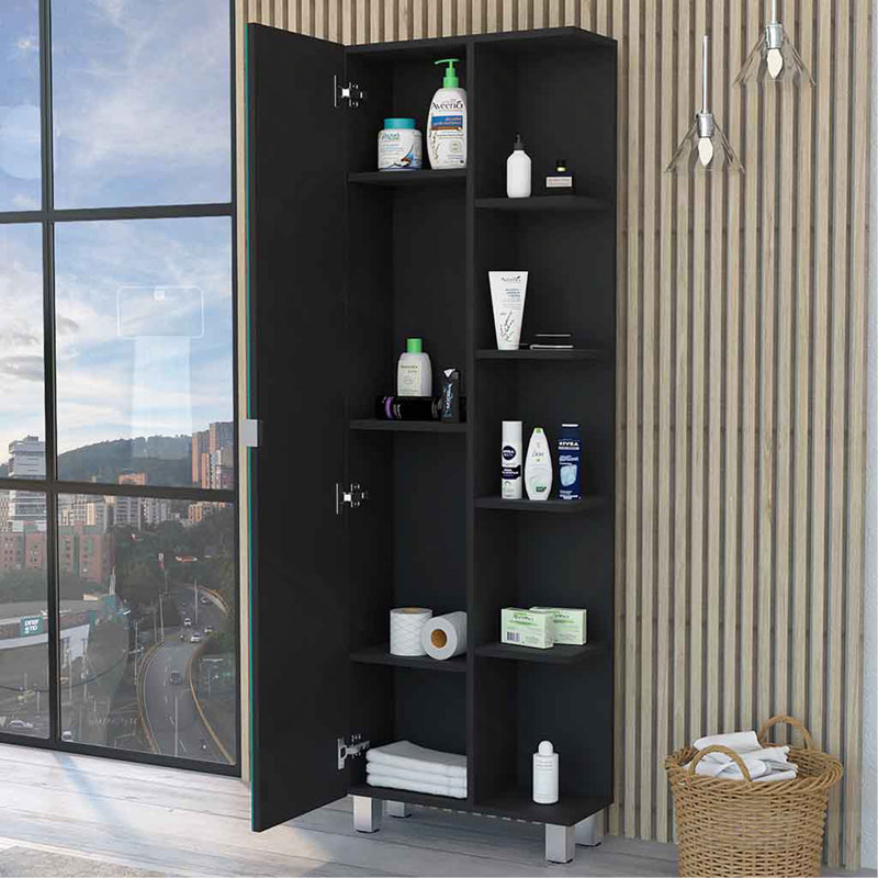 Los Angeles Linen  Cabinet, Mirror, Five Shelves