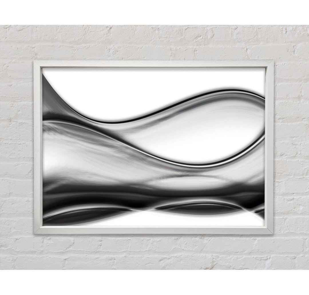 Gerahmtes Leinwandbild Grey Swirls