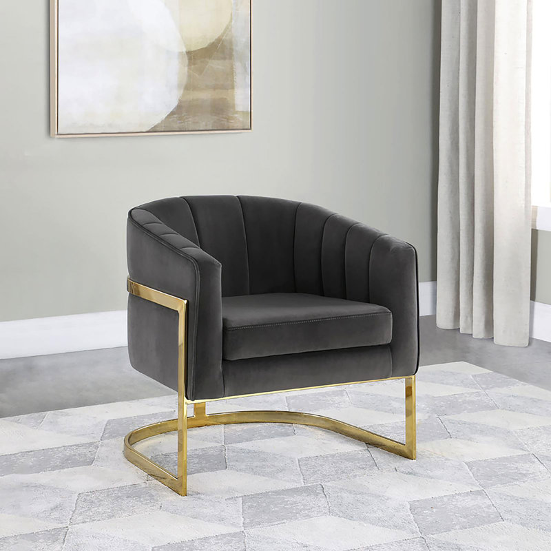 Fauteuil d'appoint touffeté tonneau