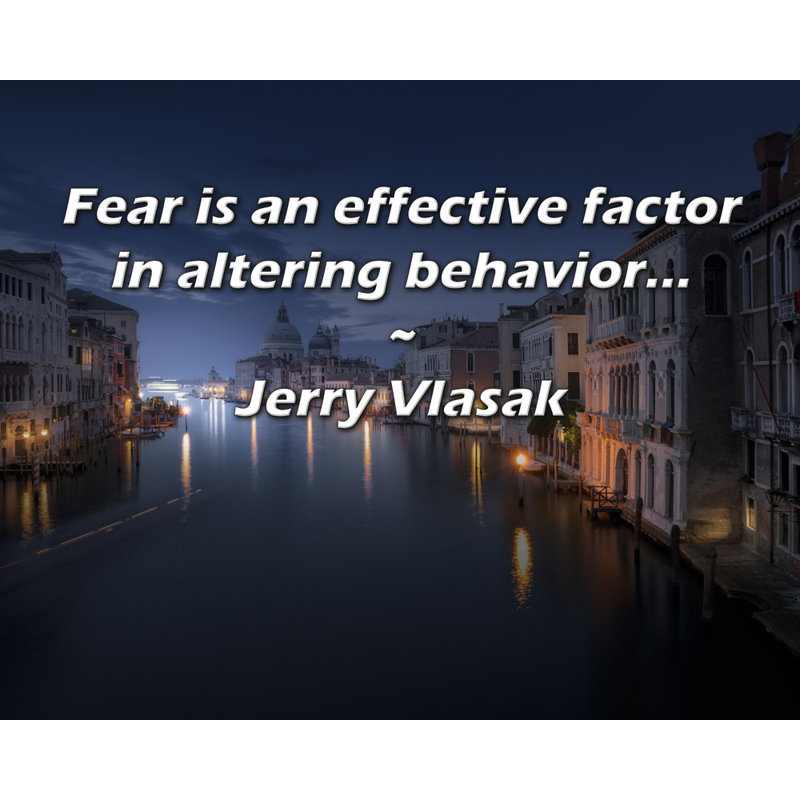 Trinx Gallery Wrapped Canvas By Jerry Vlasak: "Fear is an effective factor in altering behavi