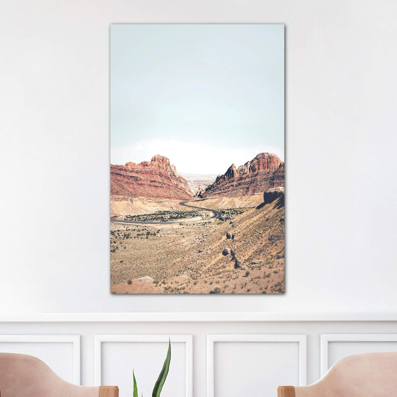 Photographie « arizona road », H 12 po x l 8 po x P 0,75 po, Toile tendue