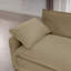 Canapé rembourré 4 places moderne avec 3 repose-pieds, 2 accoudoirs et 4 coussins décoratifs - Velours côtelé gris-129856702