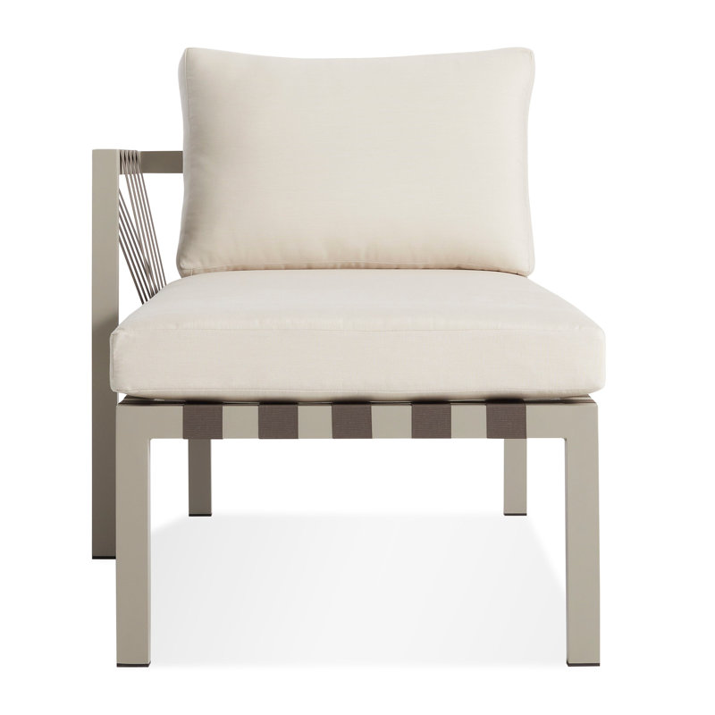 Jibe Left Arm Chaise, Sunbrella Canvas, Gray