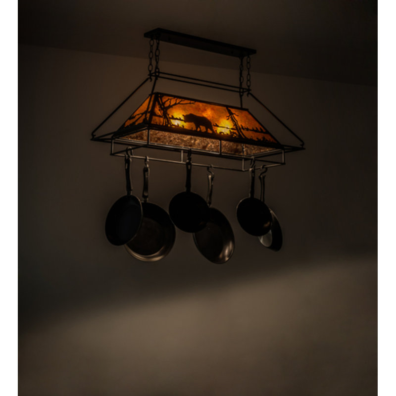 Steel Handcrafted Rectangle Chandelier Pot Rack