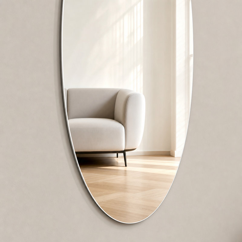 Modern Oval Full-Length Wall Mirror