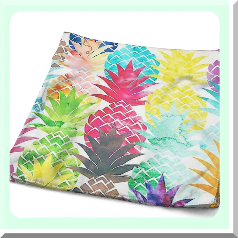 Tropical Pineapple Bliss Hand Towels - Ultra Soft, Highly Absorbent, Multipurpose Towels for Bathroom, Kitchen, Gym, Hotel, Spa, and Home Decor (27.5 x 12 in)