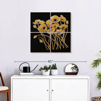 Coquelicots Harnek Gold Black Line I V2
