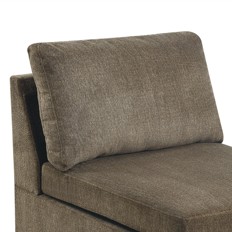 Canapé modulaire modulaire modulaire, Chenille brun clair