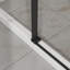 Porte coulissante en verre l 60 po x H 58 po, verre trempé transparent de 1/4 po de 6 mm d'épaisseur, cadre en acier inoxydable, coulissement doux, fonctionnement silencieux, technologie anti-éclaboussures, douche de baignoire noire matte de 6 mm avec