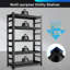Étagère de rangement robuste en métal à 5 niveaux, réglable et sans boulon, grande étagère de rangement industrielle (H 72 po x l 36 po x P 12 po) - Noir-481916845-481916847