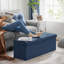 110x38x38cm Linen Upholstered Storage Bench-121935963
