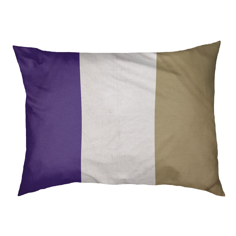 Coussin Washington, Mauve / doré, Moyen (l 28 po x P 18 po x H 9,5 po)