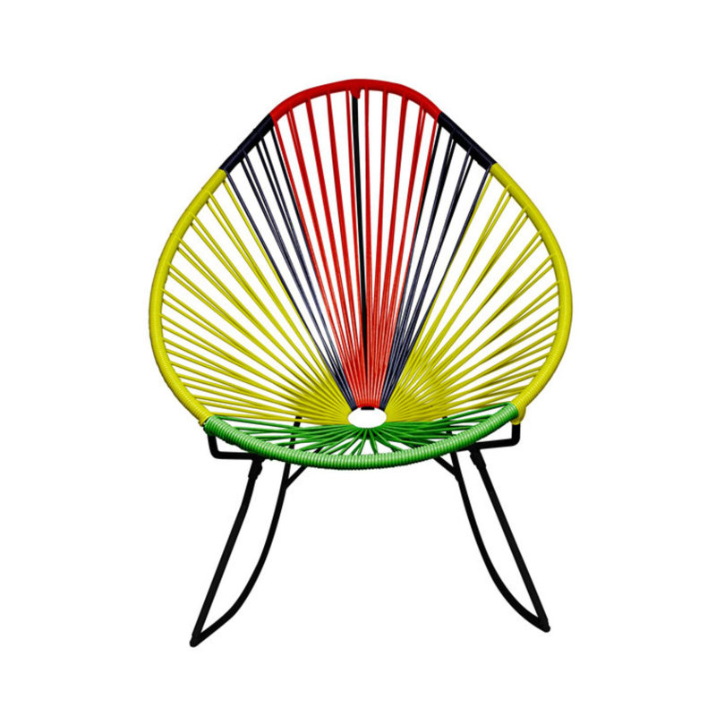 Chaise berçante Innit Designs Acapulco, Deux-tons, Noir