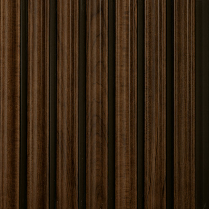 Murs en lattes de bois cannelées et collées en polystyrène, H 9,5 po x l 112 po x P 0,5 po, Miel
