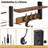 Sorbus Coat Hooks Wall Mount Floating Shelf 15.75 in W x 4.7 in D x 7.5 in H, Coat Rack with 5 Heavy Duty Hooks – Floating Wall Shelf with Hooks for Entryway, Bathroom, Bedroom, Kitchen, or Mudroom, Brown-116792609