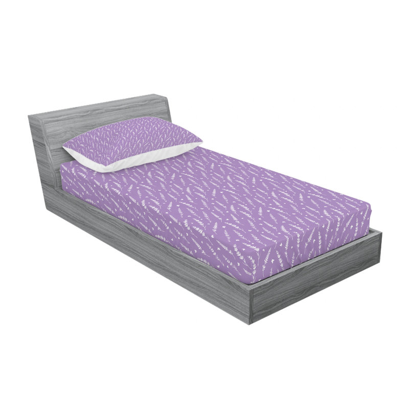 Microfiber Floral Sheet Set, Twin XL Sheet Set with Fitted Sheet